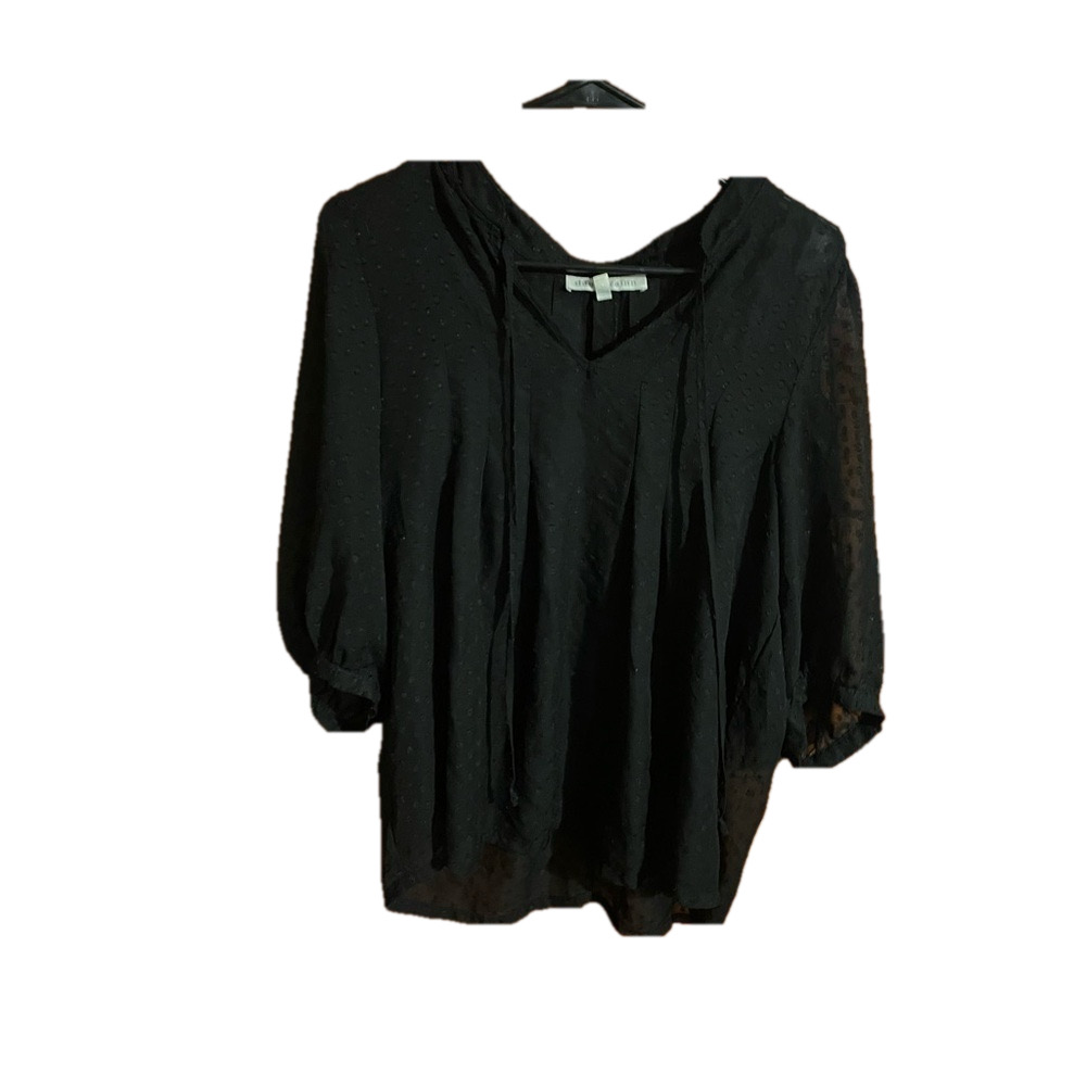 Daniel Rainn Black Sheer Preppy Blouse *make offers*